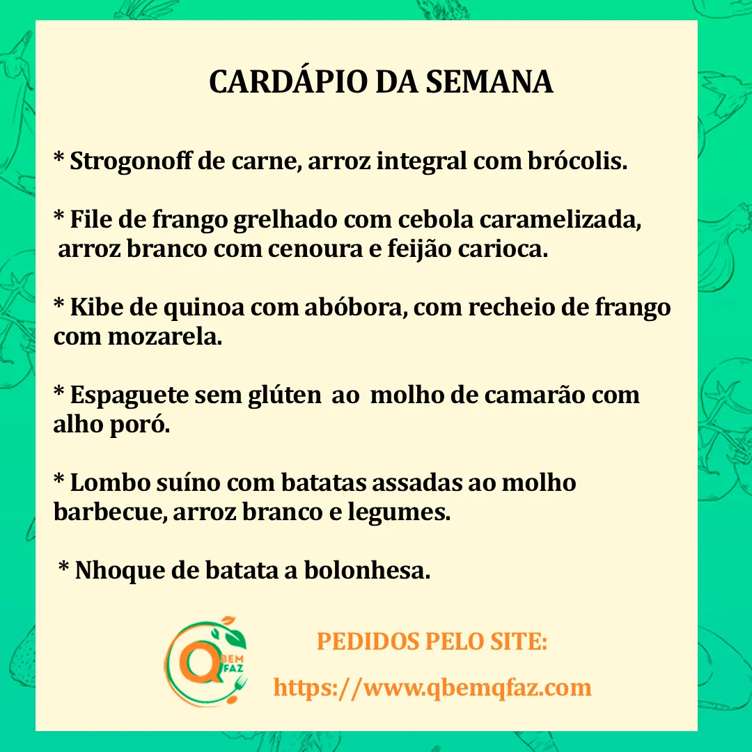 Cardápio da semana 