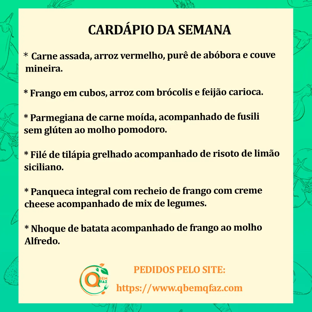 Cardápio da semana 