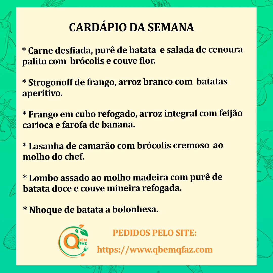 Cardápio da semana 