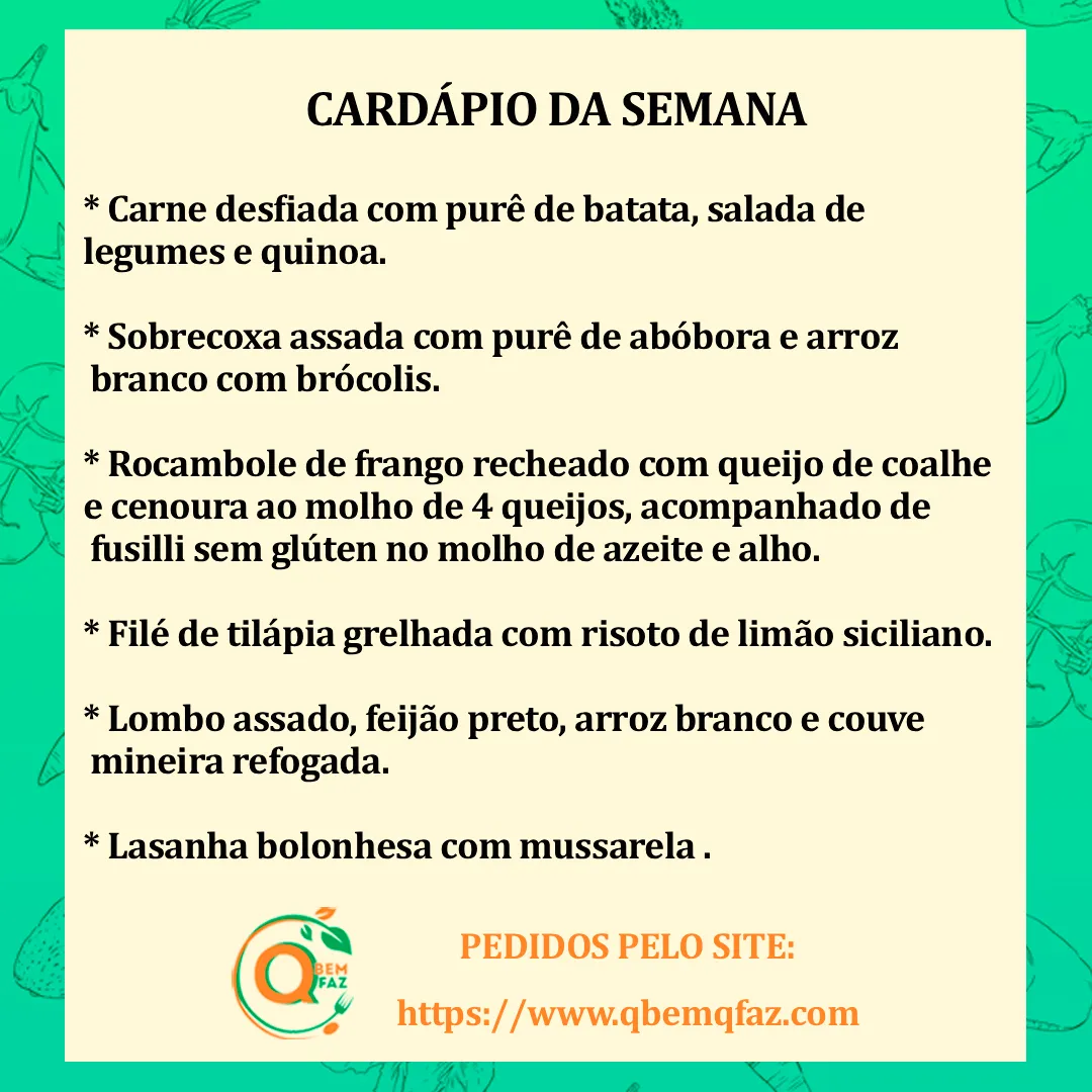 Cardápio da semana 