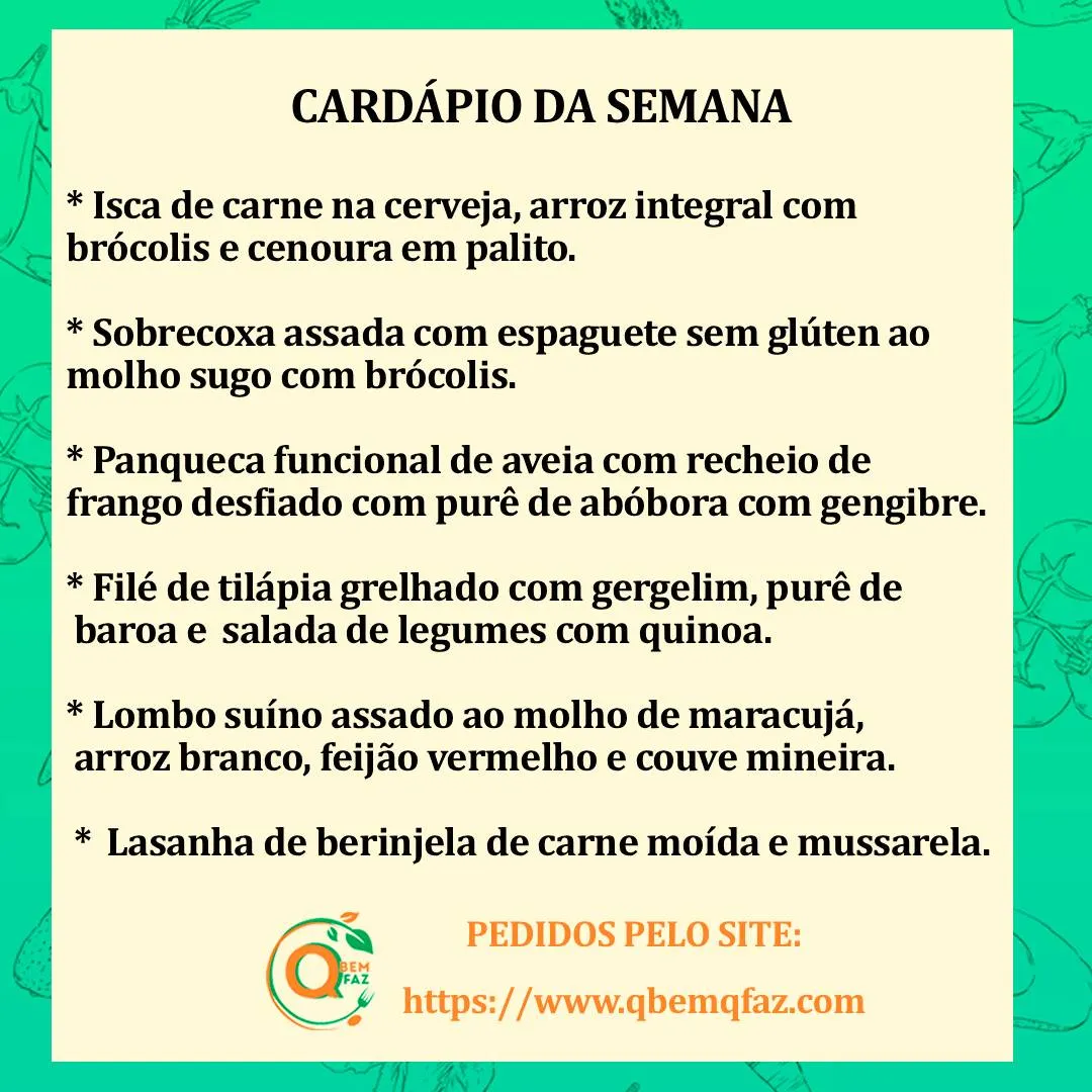 Cardápio da semana 