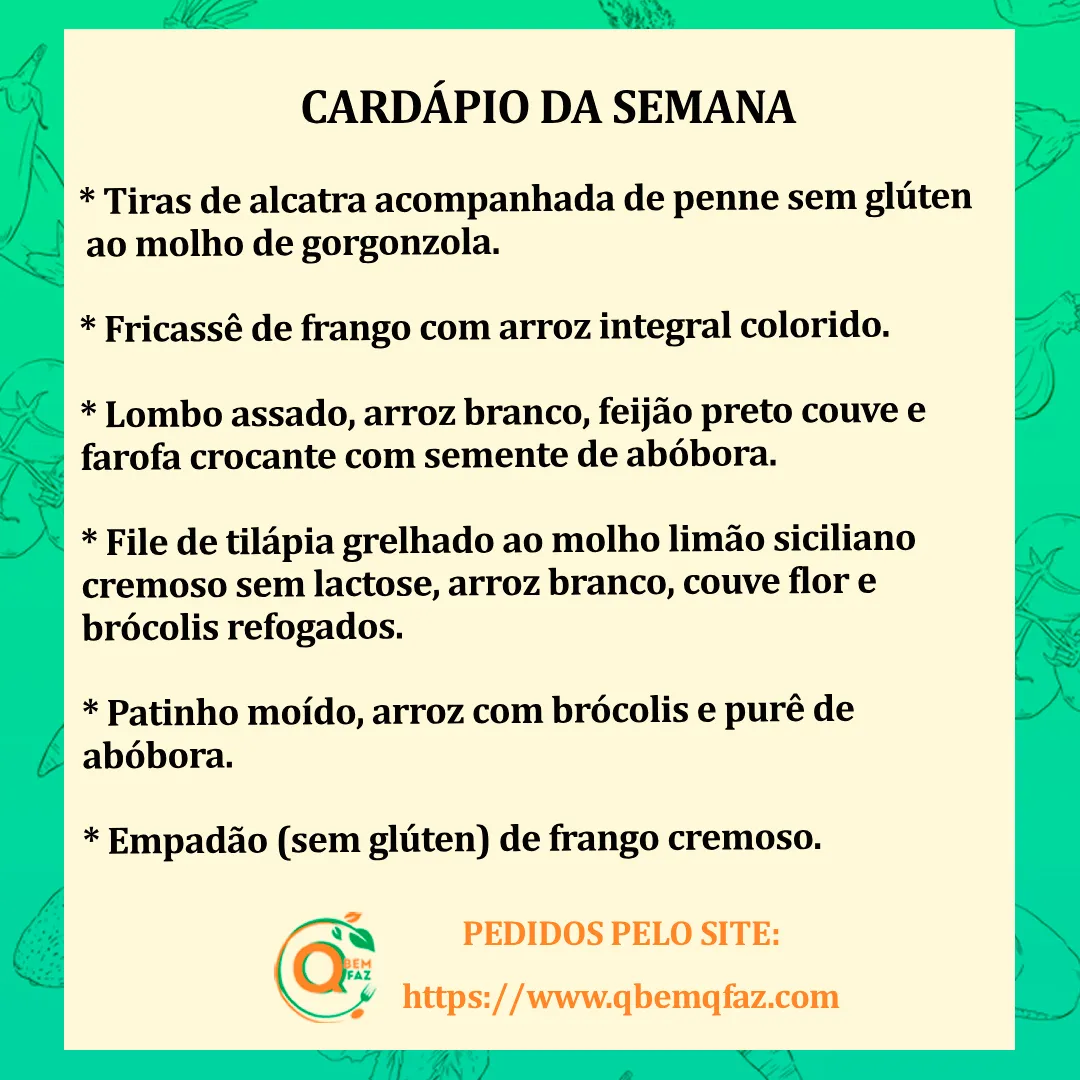 Cardápio da semana 