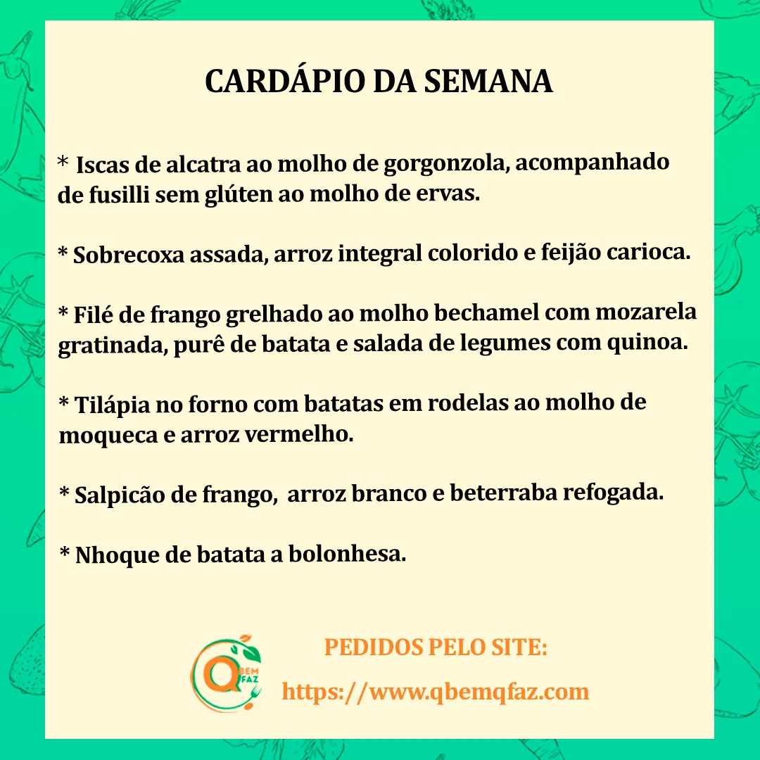 Cardápio da semana 