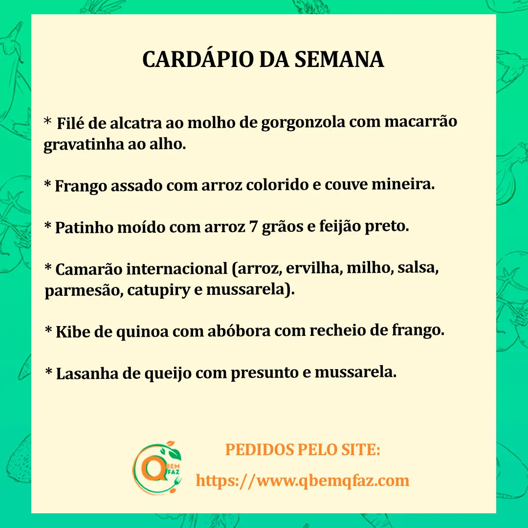 Cardápio da semana 