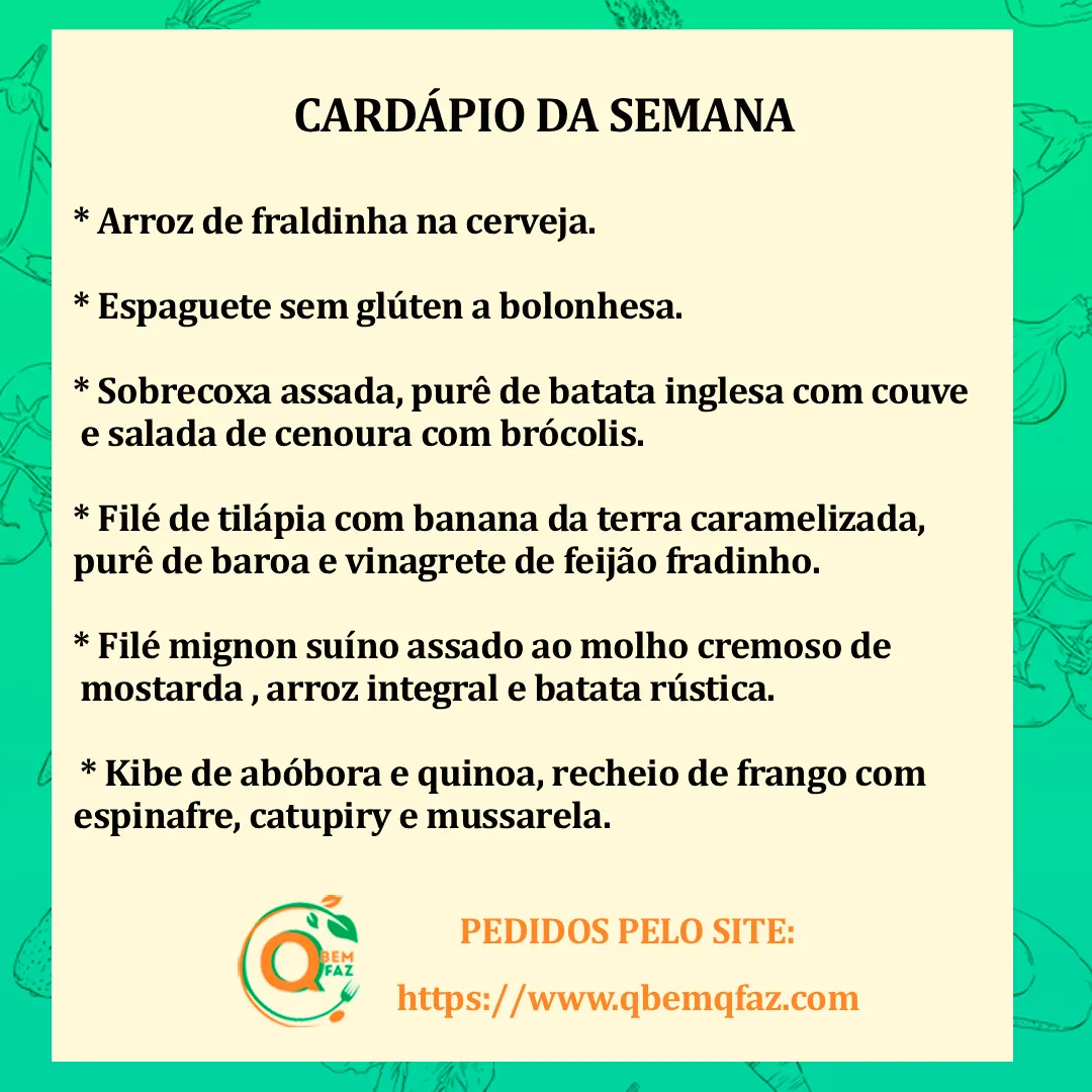 Cardápio da semana 