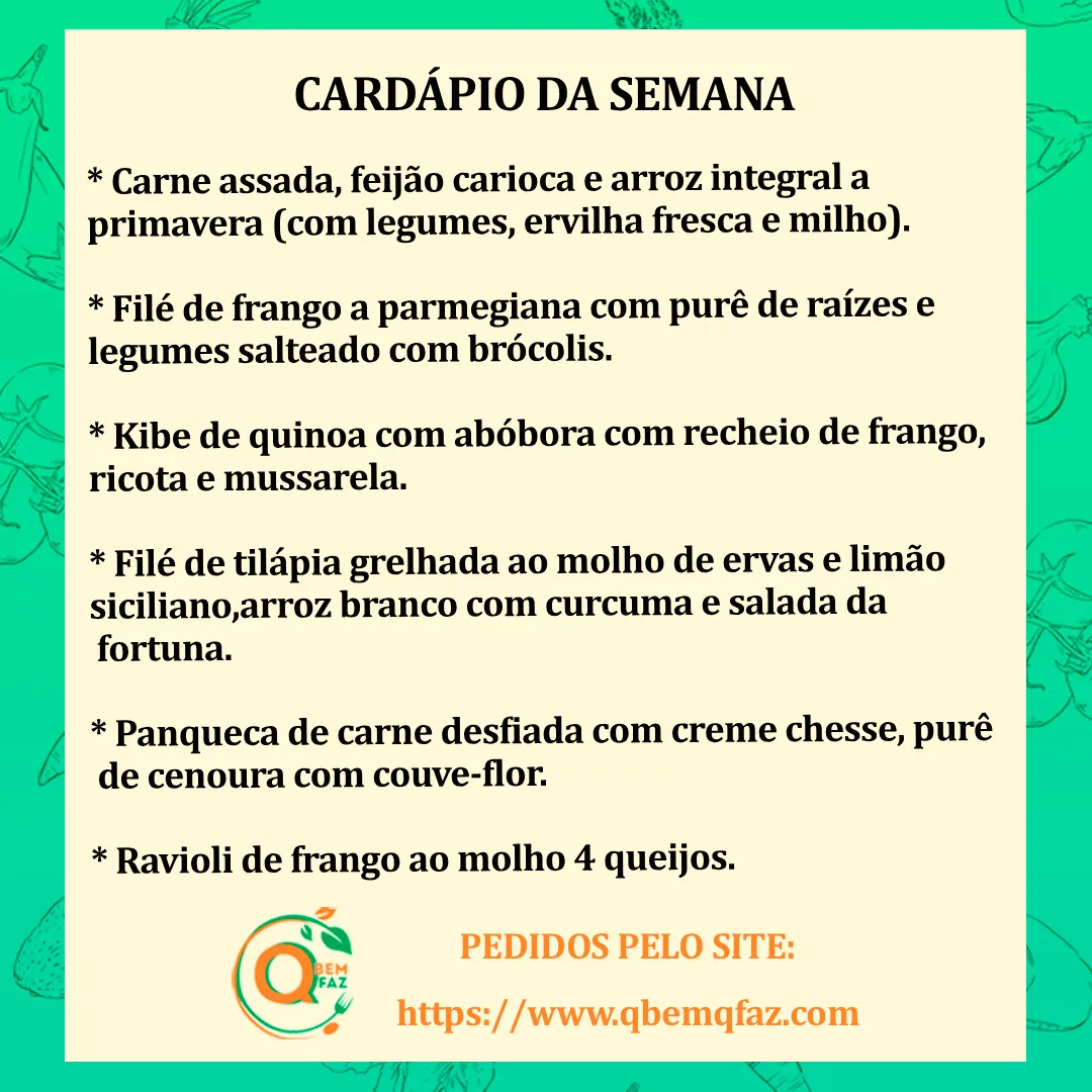 Cardápio da semana 
