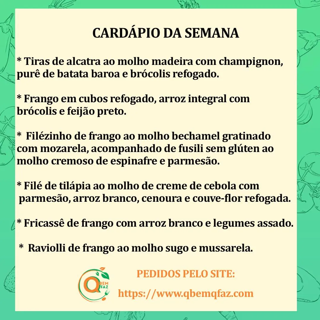 Cardápio da semana 