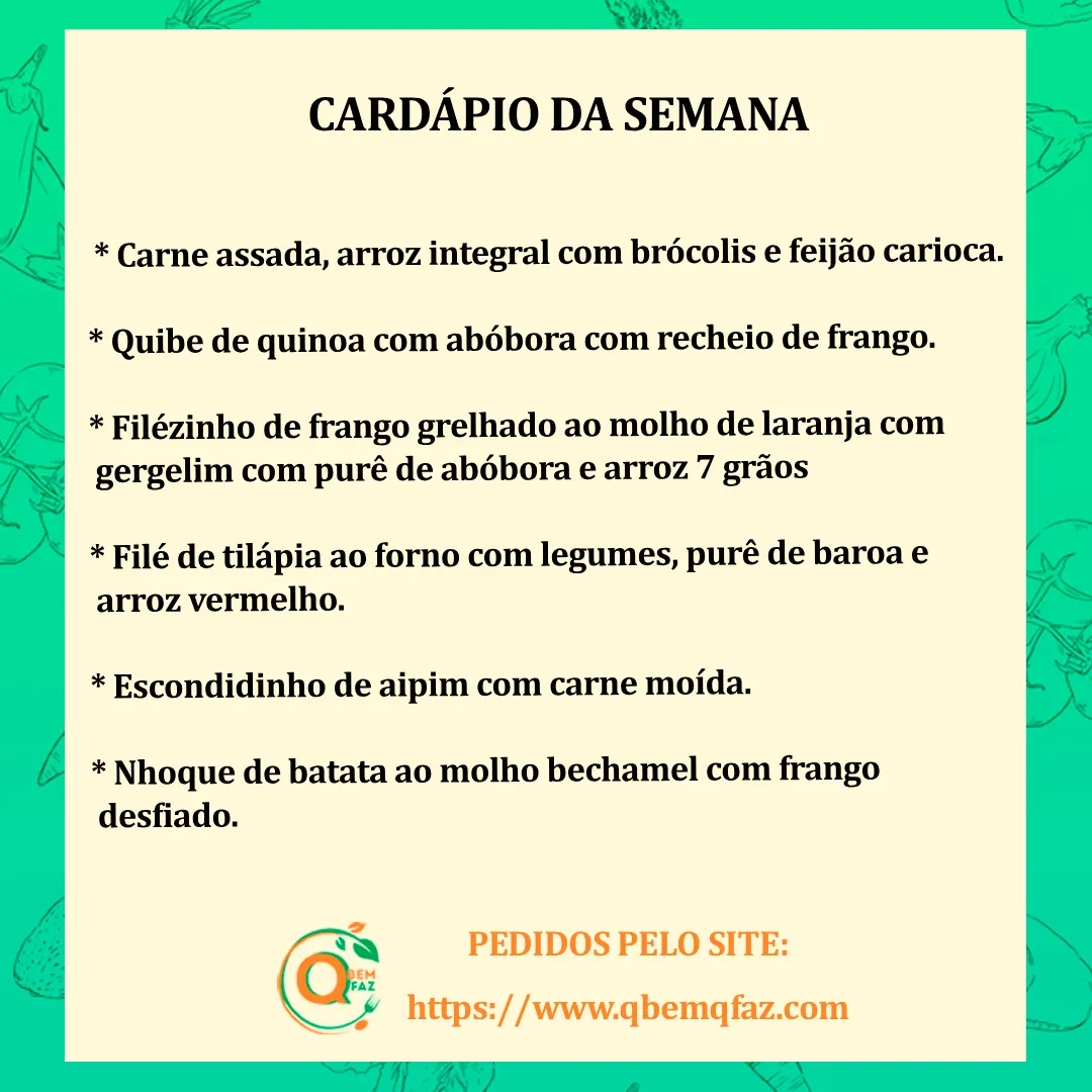 Cardápio da semana 