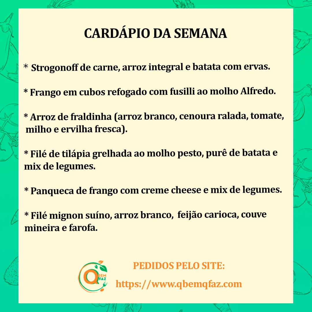 Cardápio da semana 