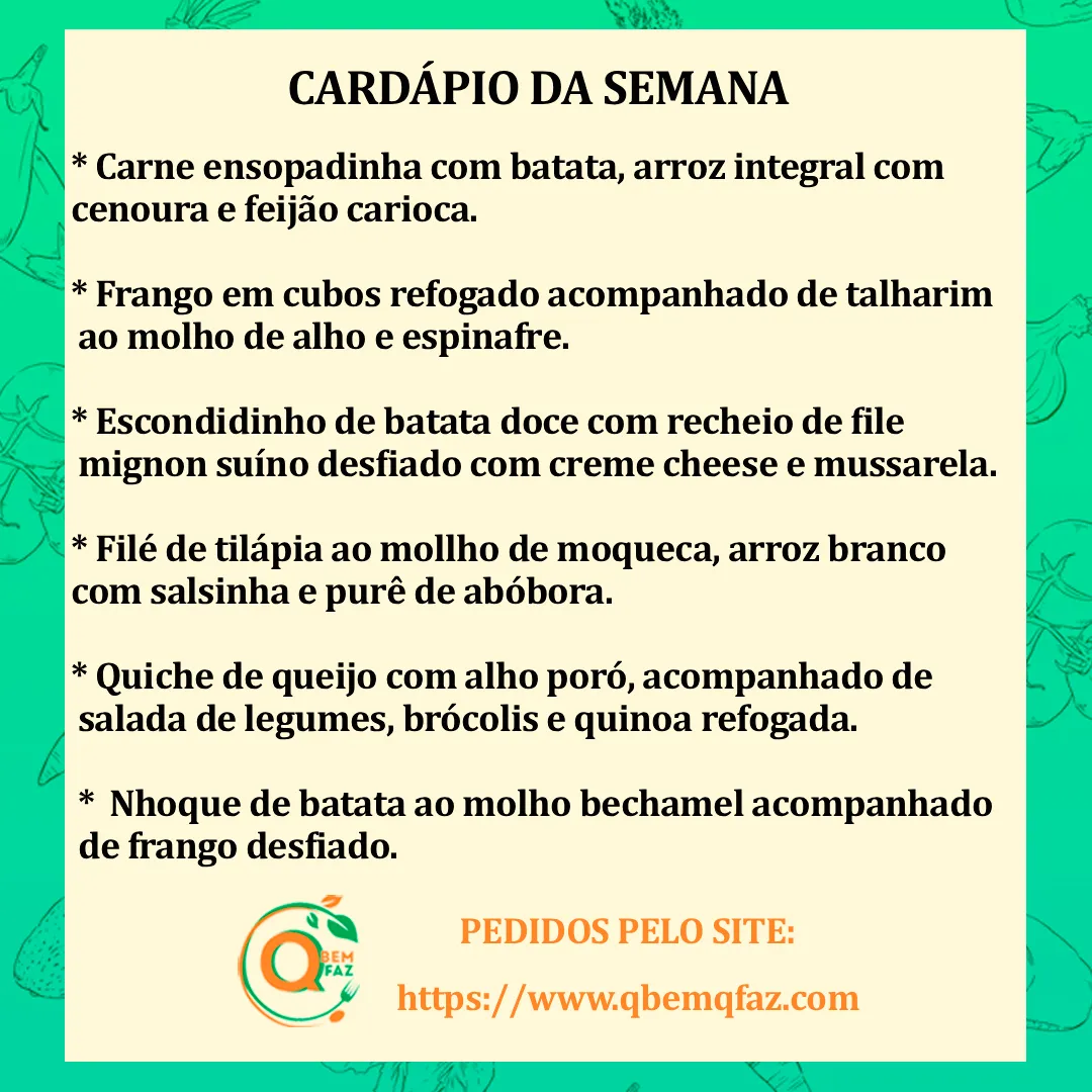 Cardápio da semana 