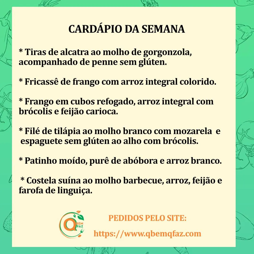 Cardápio da semana 