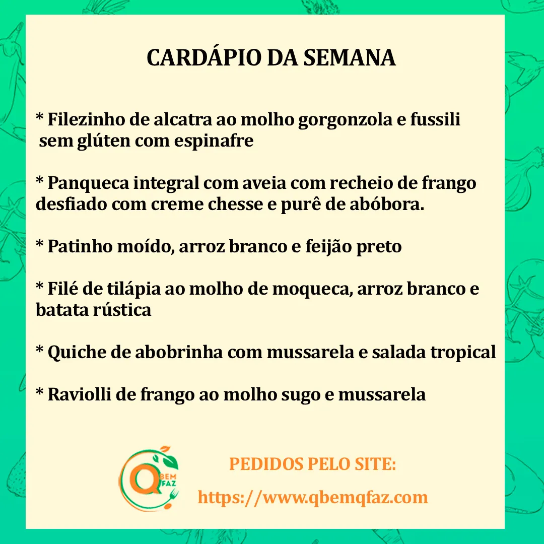 Cardápio da semana 