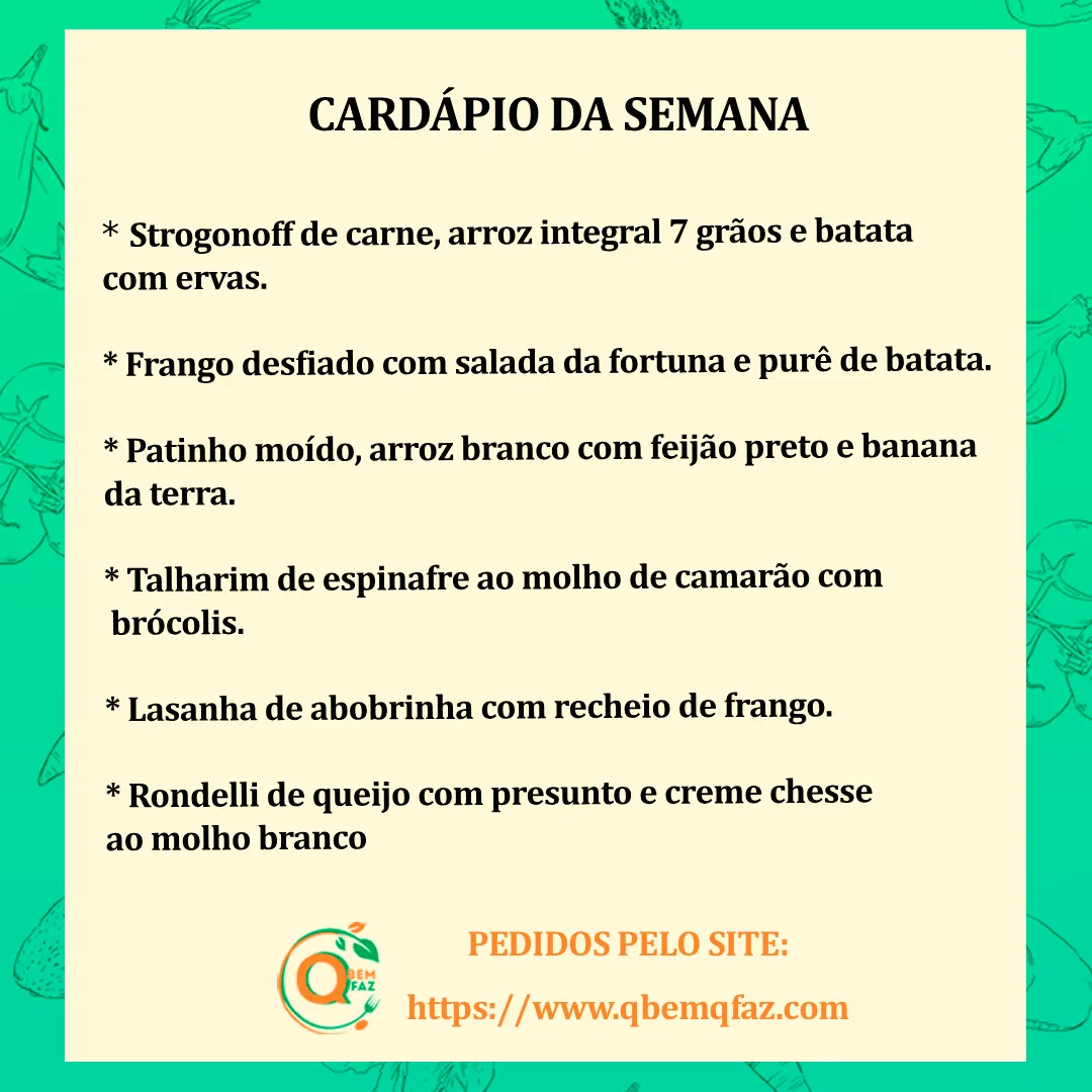Cardápio da semana 