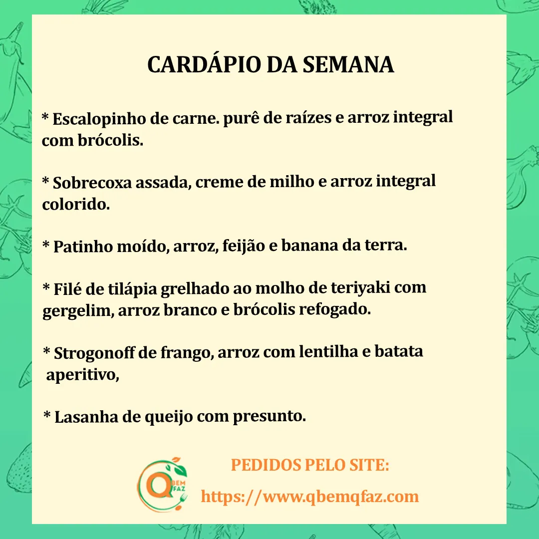 Cardápio da semana 