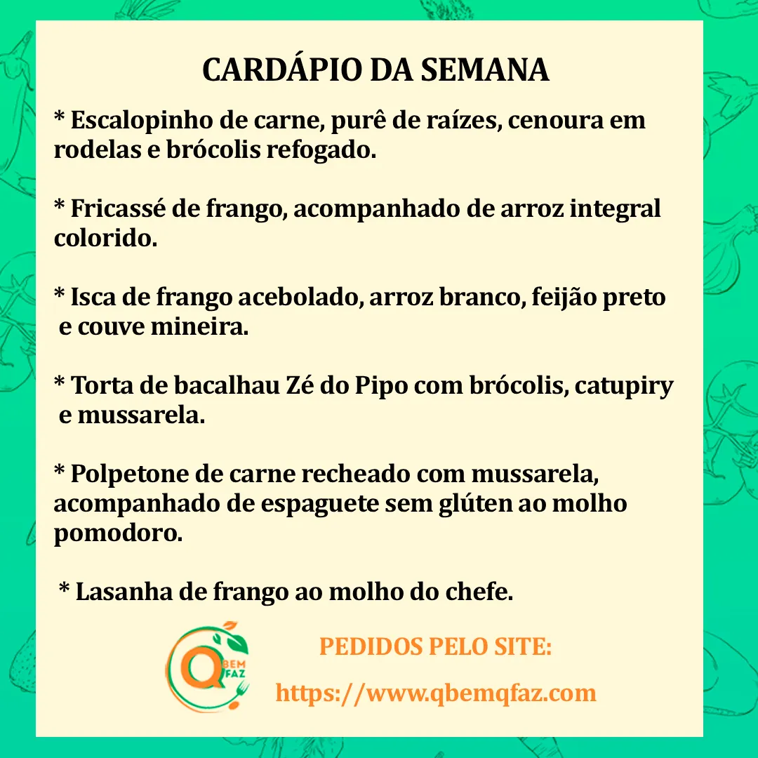Cardápio da semana 