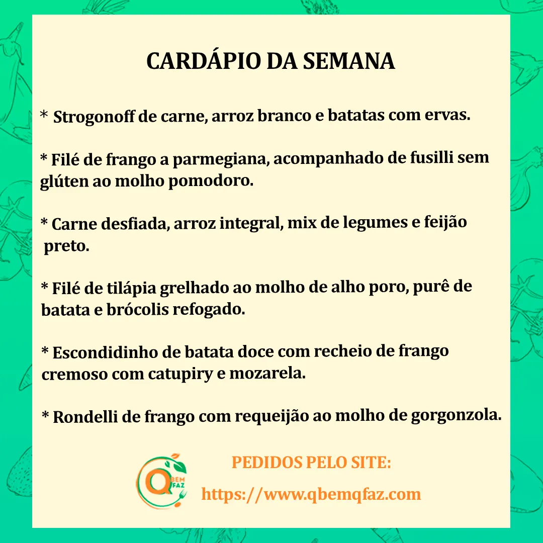 Cardápio da semana 