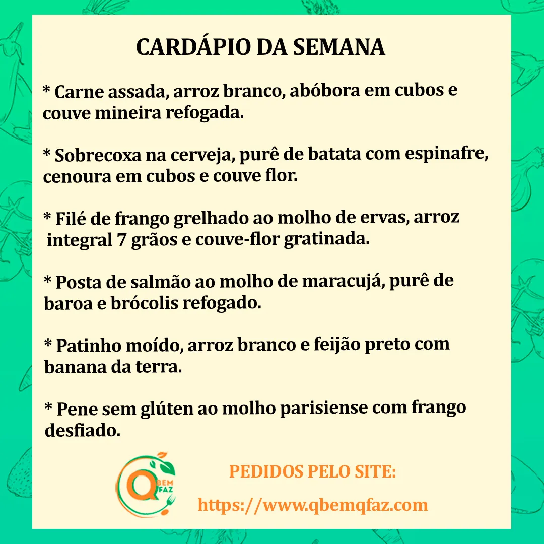 Cardápio da semana 