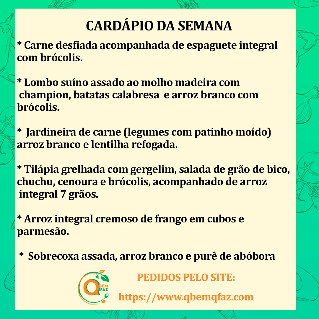 Cardápio da semana 