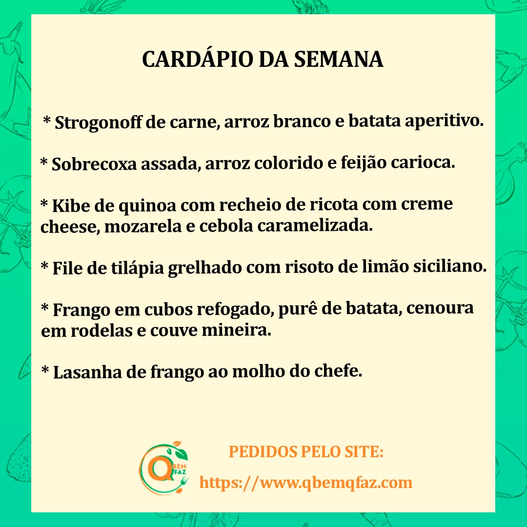 Cardápio da semana 