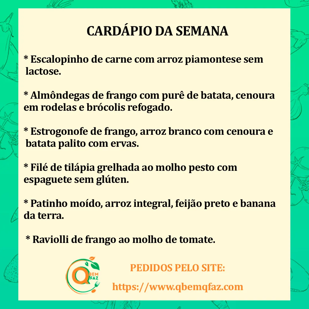 Cardápio da semana 