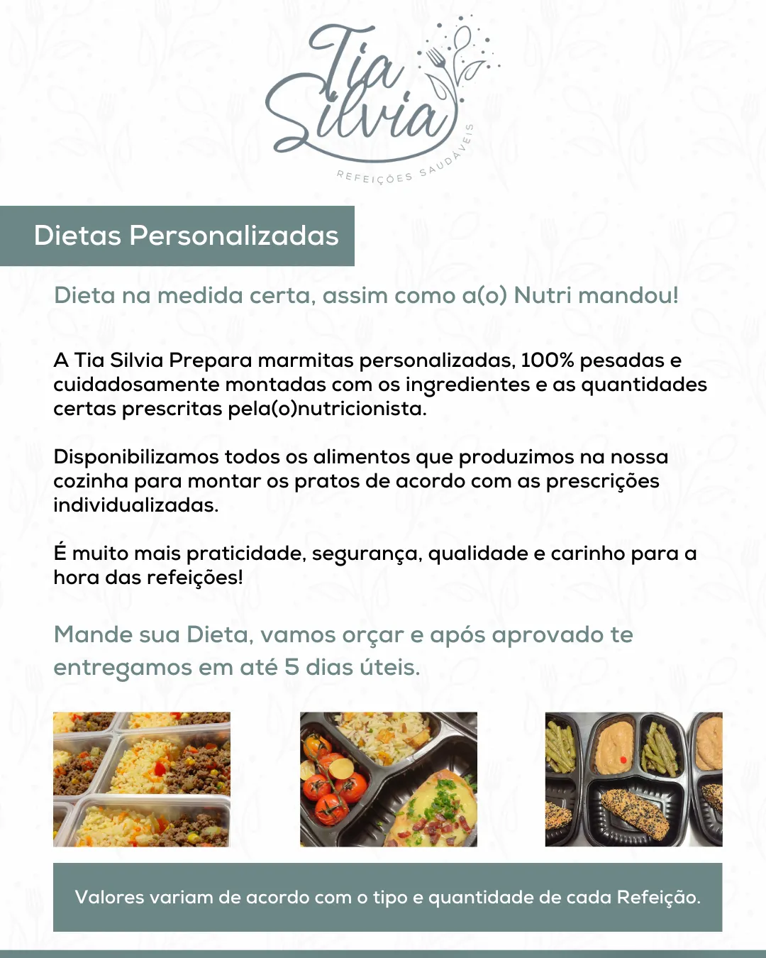DIETAS PERSONALIZADAS, CHAMA A TIA NO WHATS