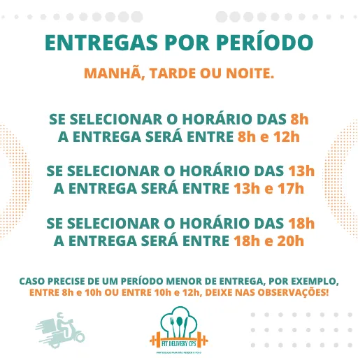 Infomativo de periodo de entrega